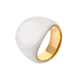 Anillos de acero de titanio geométricos de estilo simple de 1 pieza