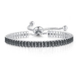 Estilo simple Geométrico Incrustación de cobre Pulseras de circón 1 pieza