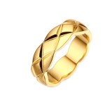 Anillos de revestimiento de acero de titanio Lingge de estilo simple, 1 pieza