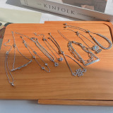 Pulseras de cobre y acero de titanio con forma de corazón, hexagrama a la moda, pulseras de cobre con incrustaciones de perlas y circonitas