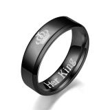 Anillo De Corona Biselada De Pareja De Moda NHTP139039