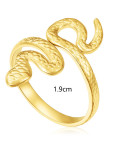 Anillos chapados en oro de 18 quilates con revestimiento de acero inoxidable con forma de serpiente de estilo clásico