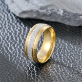 Anillos redondos de acero de titanio de estilo simple punk a granel