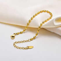 Pulseras retro chapadas en oro con revestimiento de acero inoxidable de color sólido
