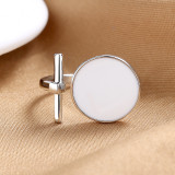 Anillo abierto con incrustación de cobre redondo de estilo simple de 1 pieza