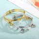 Pulseras de acero inoxidable con forma de corazón a la moda, 1 pieza