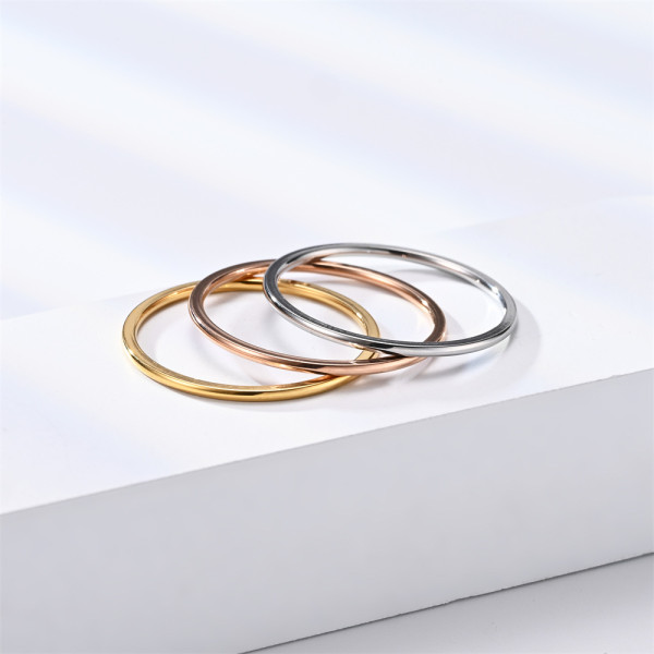 Anillos de chapado de acero inoxidable de círculo básico