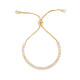 Moda nueva pulsera de cobre de circón Simple Micro-set ajustable