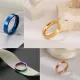 Anillos de revestimiento de acero de titanio con círculo de estilo simple informal