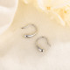 1 par de pendientes de cobre con gotas de agua de estilo simple