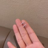 1 juego de aretes de cobre con corona de estrellas de estilo simple