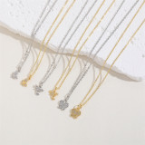 Bolsa de cobre, colgante de libélula y mariposa dorada, cadena para clavícula femenina, Amazon, nuevo collar de adorno Simple minoritario de oro Real de 14K