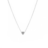 Collar con colgante de cobre con forma de corazón liso simple