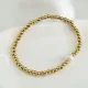 Pulseras chapadas en oro de 18 quilates con revestimiento de piedra natural de acero inoxidable con bloques de color geométrico de estilo vintage
