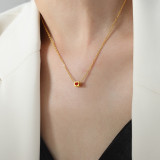 Collar plateado oro 18K del esmalte del acero del titanio del color sólido artístico dulce lindo