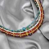 Collar plateado oro 18K del cobre de las piedras preciosas artificiales del ojo simple bohemio del estilo en bulto