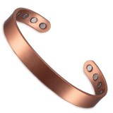Pulseras de anillos de cobre de material magnético de color sólido retro
