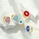 Anillo abierto con ojo de diablo geométrico de moda Anillos de cobre