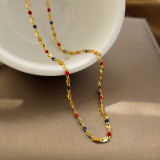 1 pieza, collar de pulseras para mujer chapado en oro con revestimiento de cobre geométrico para mujer