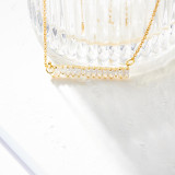 Collar chapado en oro de 18 quilates con incrustaciones de cobre geométrico de estilo simple IG
