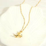 Collar pendiente plateado oro lujoso elegante del cobre 18K del ángel en bulto