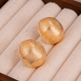 1 par de pendientes chapados en oro de 14 quilates de cobre chapado en color sólido hemisférico estilo francés estilo IG