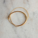 Pulseras plateadas plateadas plateadas en oro del chapado en cobre del anillo doble del estilo moderno del estilo moderno