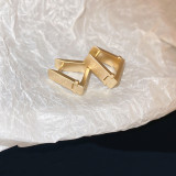 1 par de pendientes de circonita de cobre con incrustaciones de flores geométricas para mujer