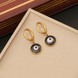 Collar de pendientes de pulseras de cristal artificial de acero inoxidable con ojo de viaje de estilo vintage