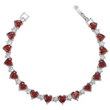 Estilo simple Forma de Corazón Chapado en cobre Pulseras de circón 1 pieza