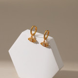 Nuevos pendientes de cobre chapados en oro de 18 quilates Pendientes de circón con microincrustaciones Pendientes de diseño de ojos del diablo al por mayor