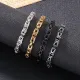 Hip-Hop Retro Color Sólido Titanio Acero Chapado En Oro Pulseras Collar