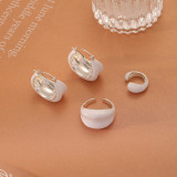 Pendientes de anillos de cobre de color sólido de estilo simple y dulce a granel