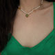 Collar de circonitas de cobre cuadrado de estilo simple a granel