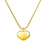 1 pieza Collar con colgante chapado en cobre con forma de corazón, estilo simple