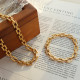 Collar De Pulseras De Acero De Titanio Geométrico De Moda