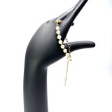 Pulseras clásicas lindas de la perla de imitación del acero inoxidable de la flor del estilo a granel