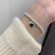 Estilo Simple Forma de Corazón Cobre Con Incrustaciones de Cuentas Pulseras de Ágata 1 Pieza