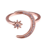 Anillos de diamantes de imitación de cobre con estrella de estilo simple informal a granel