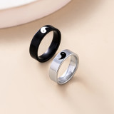 Anillo Yin Yang de acero inoxidable para parejas