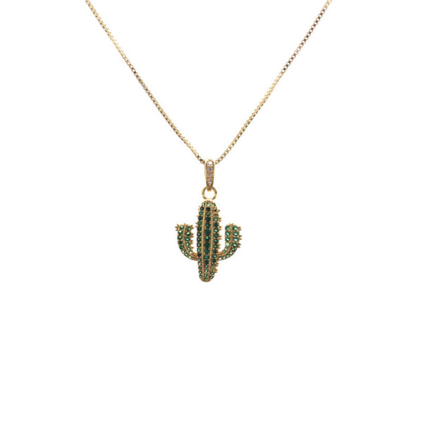 Collar con colgante de circonitas con microincrustaciones