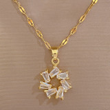 D127 Necklace [Titanium Steel Chain Copper Pendant]] #1