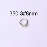 Joyería al por mayor de moda con incrustaciones de acero inoxidable, anillo cerrado con circonita