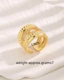 Anillos chapados en oro de 18 quilates con incrustaciones de cobre cruzado de estilo moderno lujoso