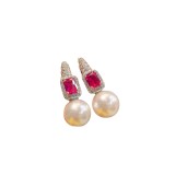 Pendientes de perlas de piedras preciosas artificiales con incrustaciones de cobre de color sólido retro 1 par