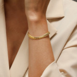 Venta al por mayor simple de la joyería de la pulsera de cadena de la torsión del metal de la nueva moda
