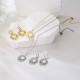 Collar De Pendientes De Circón Con Incrustaciones De Cobre En Forma De Corazón De Moda