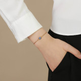 Pulseras de acero inoxidable con ojo de moda, anillos de acero inoxidable chapados