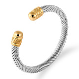 Brazalete De Acero Inoxidable De Color Sólido De Moda 1 Pieza