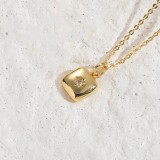 Collar con colgante chapado en oro de 14 quilates con incrustaciones de cobre y forma de corazón de hexagrama de estilo clásico elegante